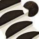 Vidaxl trapmatten zelfklevend 5 stuks 65x21x4 cm donkerbruin halfrond groot