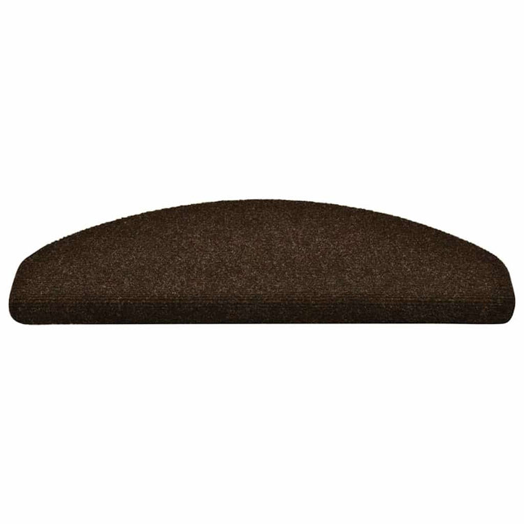 Vidaxl trapmatten zelfklevend 5 stuks 65x21x4 cm bruin halfrond groot