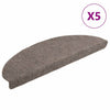 Vidaxl trapmatten zelfklevend 5 stuks 65x21x4 cm beige halfrond groot