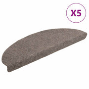 Vidaxl trapmatten zelfklevend 5 stuks 65x21x4 cm beige halfrond groot - afbeelding 2