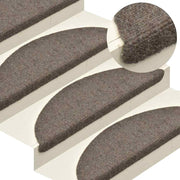 Vidaxl trapmatten zelfklevend 5 stuks 65x21x4 cm beige halfrond groot - afbeelding 1