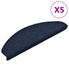 Vidaxl trapmatten zelfklevend 5 stuks 65x21x4 cm marineblauw halfrond groot