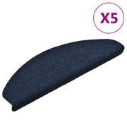 Vidaxl trapmatten zelfklevend 5 stuks 65x21x4 cm marineblauw halfrond groot - afbeelding 2