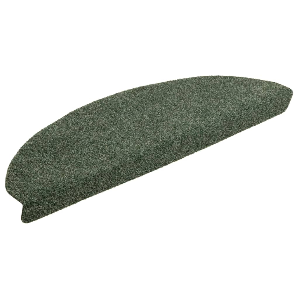 Vidaxl trapmatten zelfklevend 10 stuks 65x21x4 cm groen halfrond groot