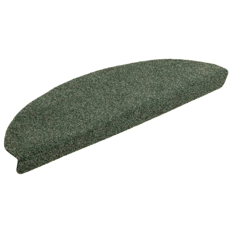 Vidaxl trapmatten zelfklevend 10 stuks 65x21x4 cm groen halfrond groot