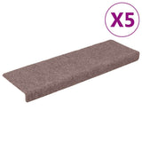 Vidaxl trapmatten zelfklevend 5 stuks 65x21x4 cm lichtbruin - afbeelding 2