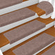 Vidaxl trapmatten zelfklevend 10 stuks 65x21x4 cm crème met rechthoekige rand