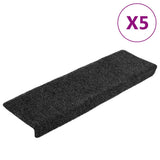 Vidaxl trapmatten zelfklevend 5 stuks 65x21x4 cm donkergrijs - afbeelding 2