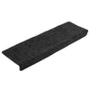 Vidaxl trapmatten zelfklevend 10 stuks 65x21x4 cm zwart rechthoekige rand
