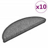 Vidaxl trapmatten 10 st 56x17x3 cm donkergrijs halfrond