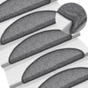 Vidaxl trapmatten 10 st 56x17x3 cm donkergrijs halfrond