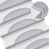 Vidaxl trapmatten 10 st 56x17x3 cm lichtgrijs halfrond
