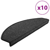Vidaxl trapmatten 10 st 65x24x4 cm antraciet halfrond groot - afbeelding 2