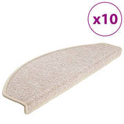 Vidaxl trapmatten 10 st 65 x 24 x 4 cm non-slip taupe vilt - 100% pp - afbeelding 2