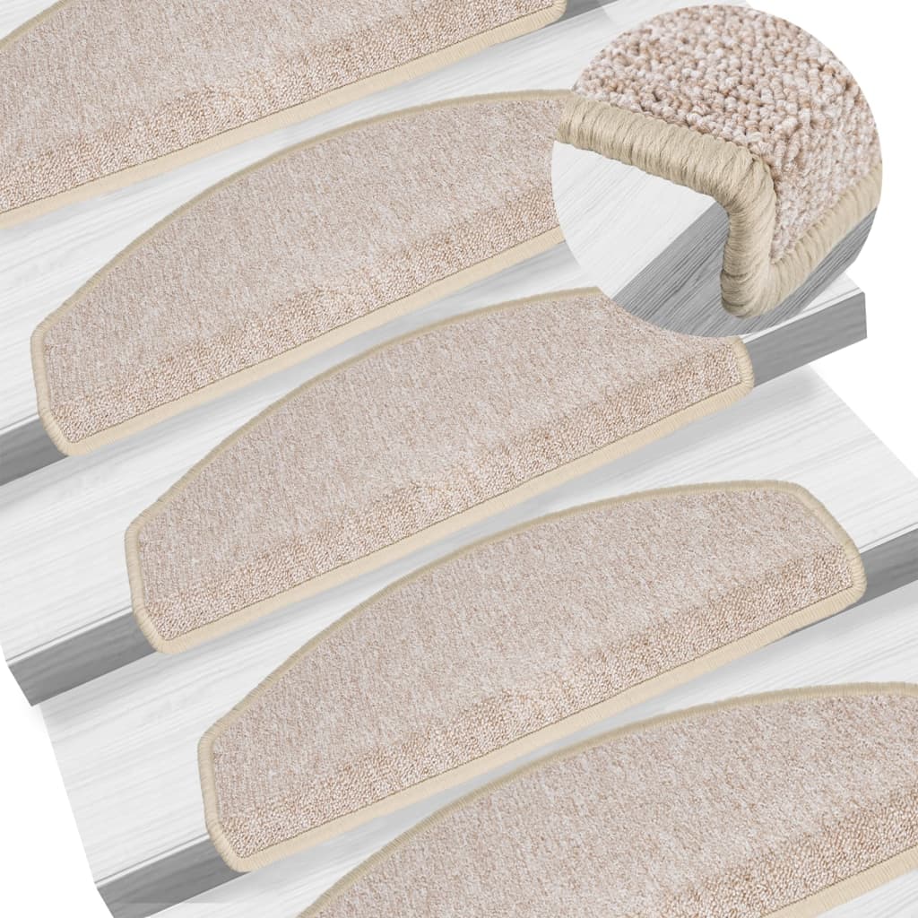 Vidaxl trapmatten 10 st 65 x 24 x 4 cm non-slip taupe vilt - 100% pp
