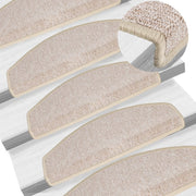 Vidaxl trapmatten 10 st 65 x 24 x 4 cm non-slip taupe vilt - 100% pp - afbeelding 1