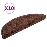 Vidaxl trapmatten 10 st 56x17x3 cm bruin halfrond - afbeelding 2