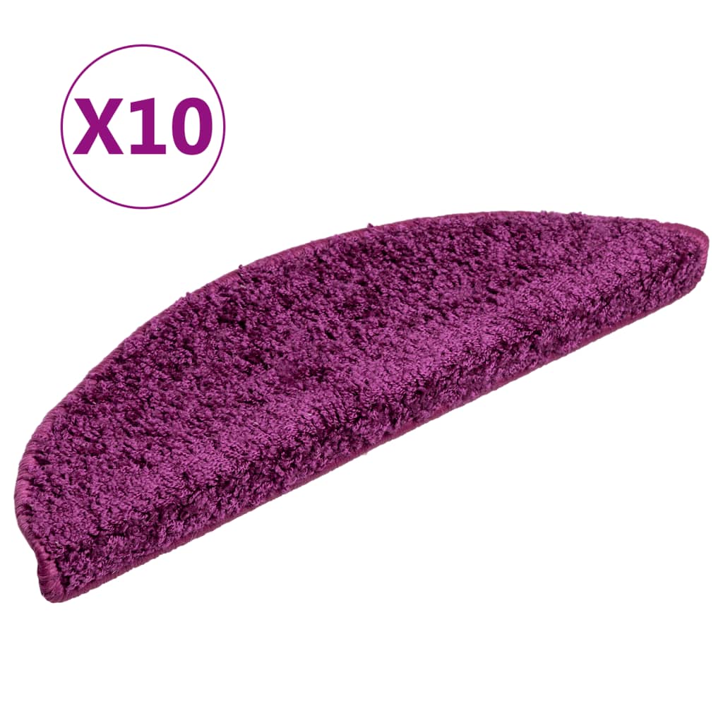 VidaXL Trapmatten 10 st 56x17x3 cm violet