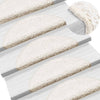 Vidaxl trapmatten 10 st 56x17x3 cm wit halfrond