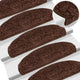 Vidaxl trapmatten 10 st 65x21x4 cm bruin halfrond groot