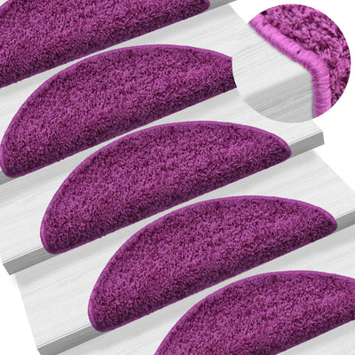 Vidaxl trapmatten 10 st 65x21x4 cm violet rechthoekige rand