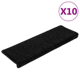 Vidaxl trapmatten 10 st 65x21x4 cm zwart rechthoekige rand - afbeelding 2