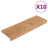 Vidaxl trapmatten 10 st 65x21x4 cm beige rechthoekige rand - afbeelding 2