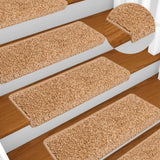 Vidaxl trapmatten 10 st 65x21x4 cm beige rechthoekige rand - afbeelding 1