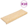 Vidaxl trapmatten 10 st 65x21x4 cm crème met rechthoekige rand