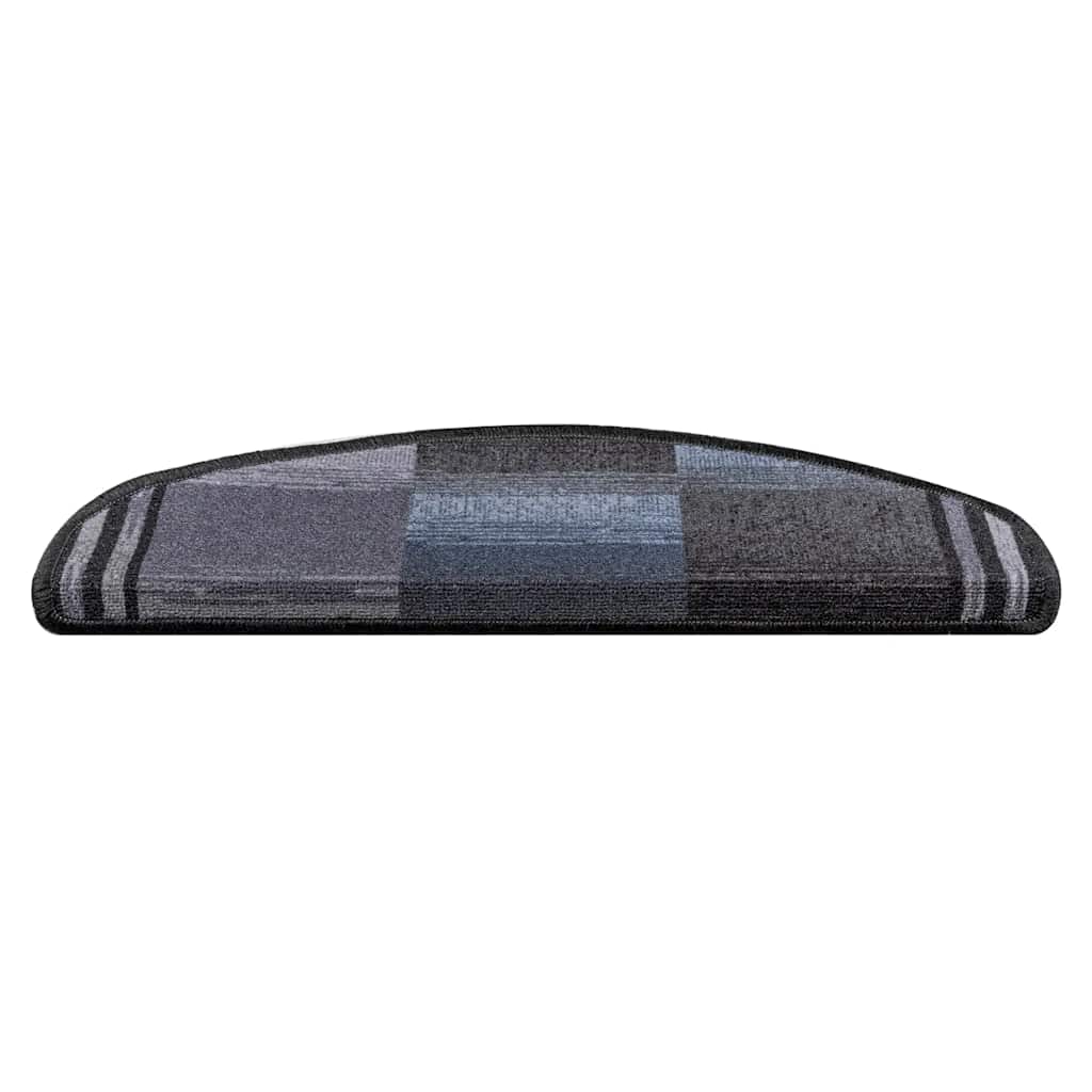 Vidaxl trapmatten zelfklevend 5 st 65x21x4 cm zwart en grijs