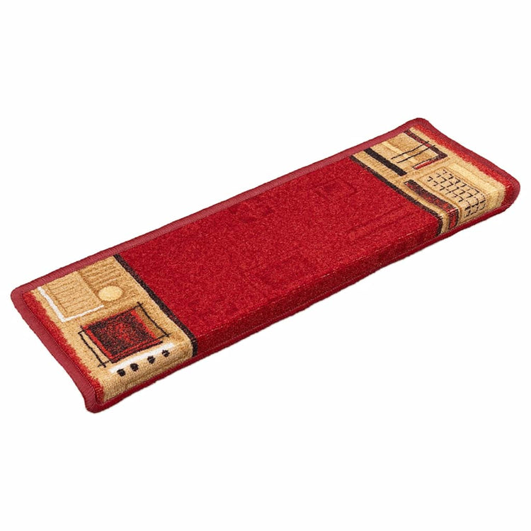 Vidaxl trapmatten zelfklevend 10 st 65x21x4 cm rood