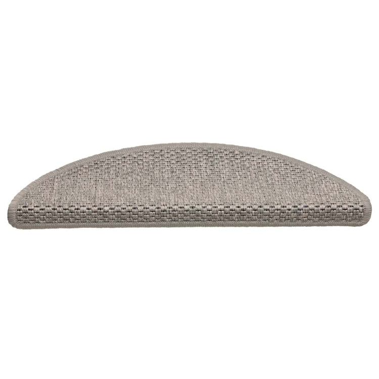 Vidaxl trapmatten zelfklevend 15 st sisal-look 56x17x3cm zilverkleurig