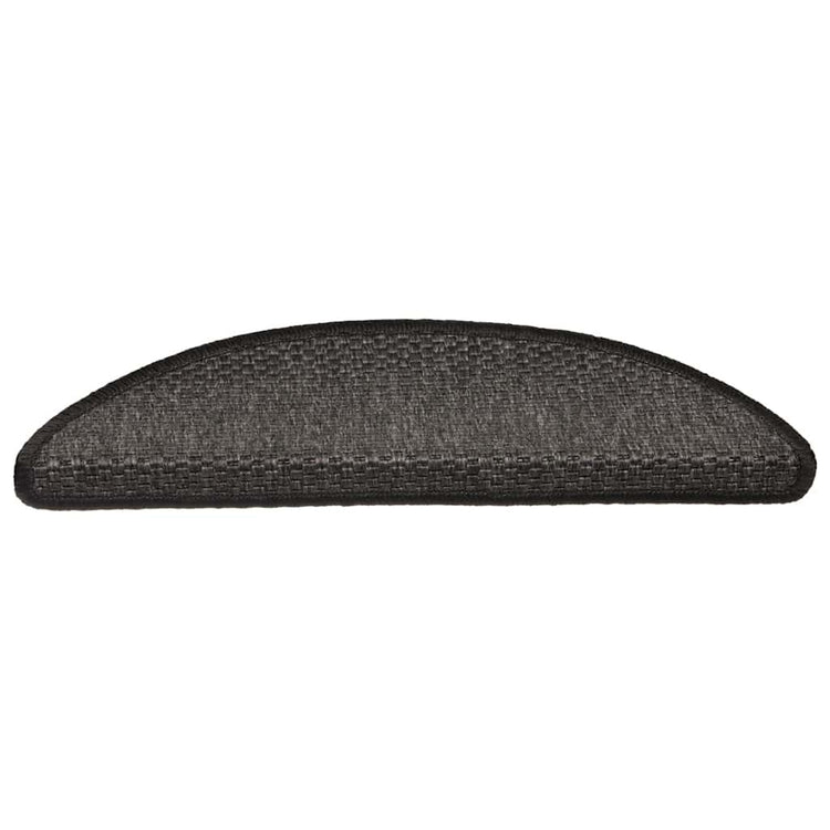 Vidaxl trapmatten zelfklevend 15st sisal-look 56x17x3cm antracietkleur