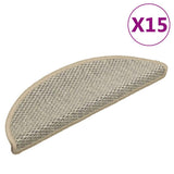 Vidaxl trapmatten zelfklevend 15 st sisal-look 56x17x3 cm lichtgroen - afbeelding 2