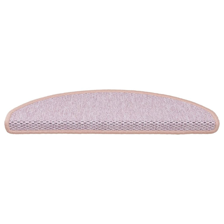 Vidaxl trapmatten zelfklevend 15 st sisal-look 56x17x3 cm roze