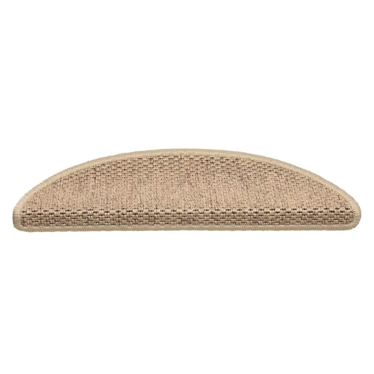 Vidaxl trapmatten zelfklevend 15 st sisal-look 56x17x3 cm zandkleurig