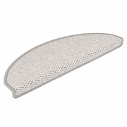 Vidaxl trapmatten zelfklevend 15 st sisal-look 65x21x4 cm platinakleur - afbeelding 2