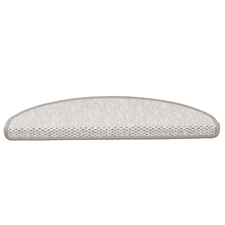 Vidaxl trapmatten zelfklevend 15 st sisal-look 65x21x4 cm platinakleur