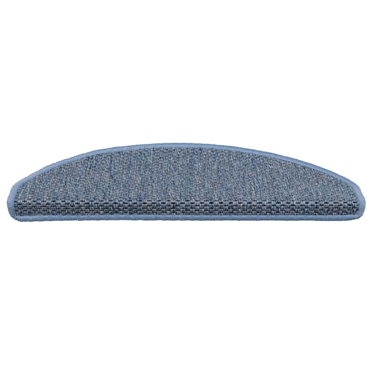 Vidaxl trapmatten zelfklevend 15 st sisal-look 65x21x4 cm blauw