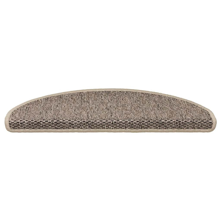 Vidaxl trapmatten zelfklevend 15 st sisal-look 65x21x4 cm donkerbeige