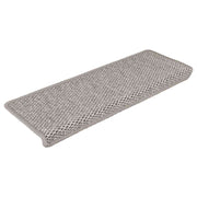 Vidaxl trapmatten zelfklevend 15 st sisal-look 65x21x4cm zilverkleurig - afbeelding 2