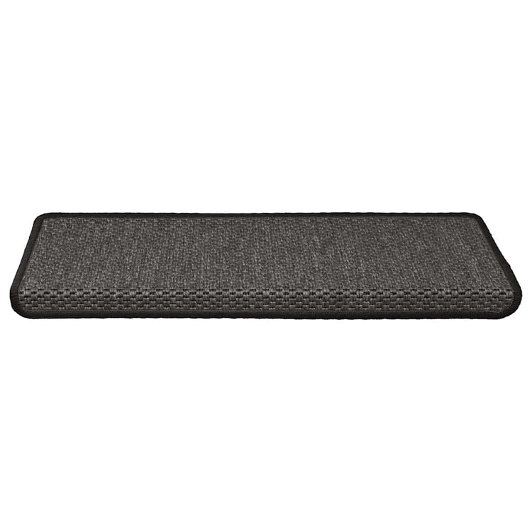 Vidaxl trapmatten zelfklevend 15st sisal-look 65x21x4cm antracietkleur