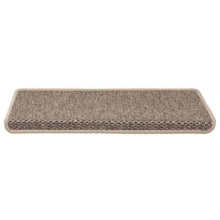 Vidaxl trapmatten zelfklevend 15 st sisal-look 65x21x4 cm donkerbeige