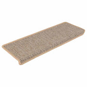 Vidaxl trapmatten zelfklevend 15 st sisal-look 65x21x4 cm lichtbeige - afbeelding 2