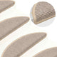 Vidaxl trapmatten 15 st 56x17x3 cm zilver halfrond