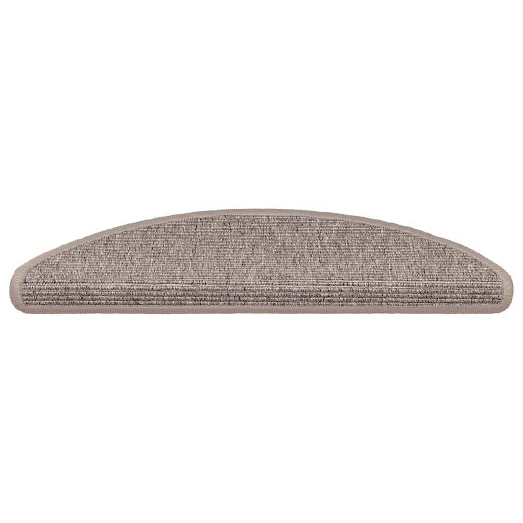 Vidaxl trapmatten 15 st 56x17x3 cm donkerbeige halfrond