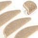 Vidaxl trapmatten 15 st 56x17x3 cm lichtbeige halfrond