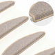 Vidaxl trapmatten 15 st 65x21x4 cm zilver halfrond groot