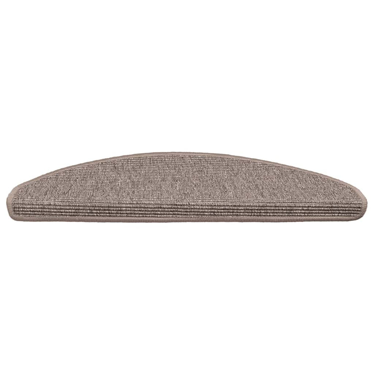 Vidaxl trapmatten 15 st 65x21x4 cm donkerbeige halfrond groot