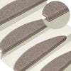 Vidaxl trapmatten 15 st 65x21x4 cm donkerbeige halfrond groot